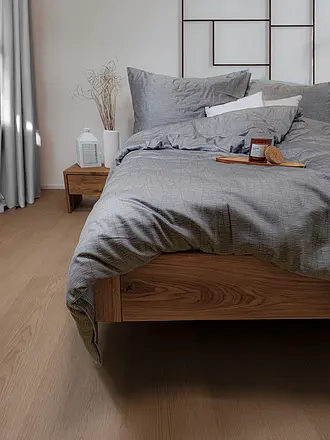 FLEURESSE | Biancheria da letto in raso 70x90cm/140x200cm MODERN LIFE B Sabbia | grau